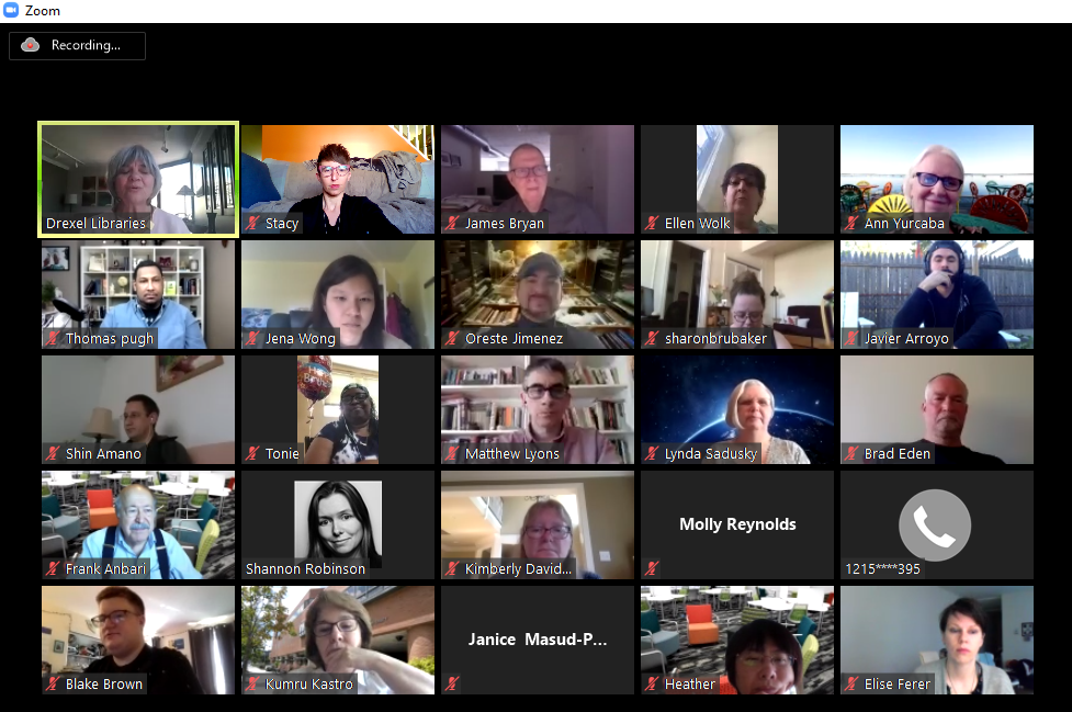 A screenshot of an online Zoom meeting with over 40 participants